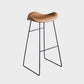 Tabouret de bar en cuir Pu en cuir PU moderne avec des jambes en métal