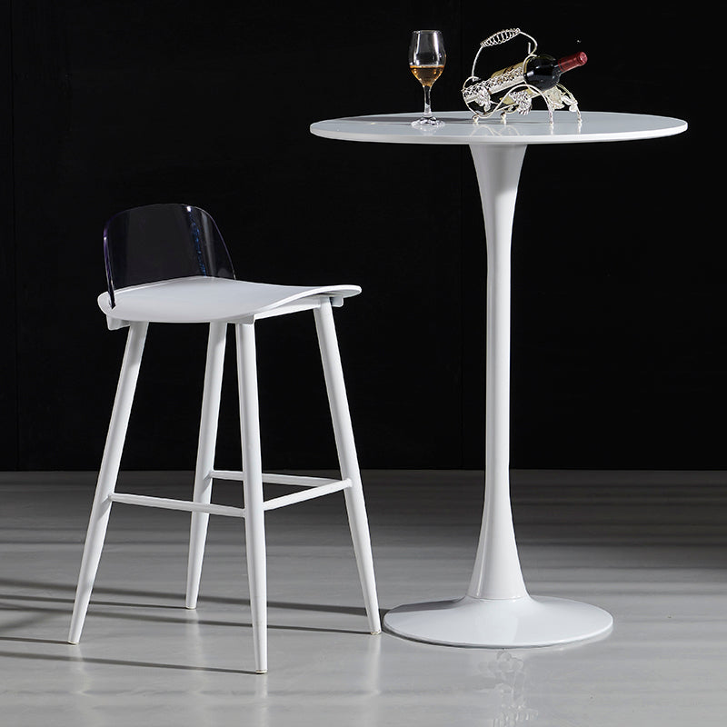 Contemporary Bar-stool Plastic Counter Bar Stool with Plastic Legs