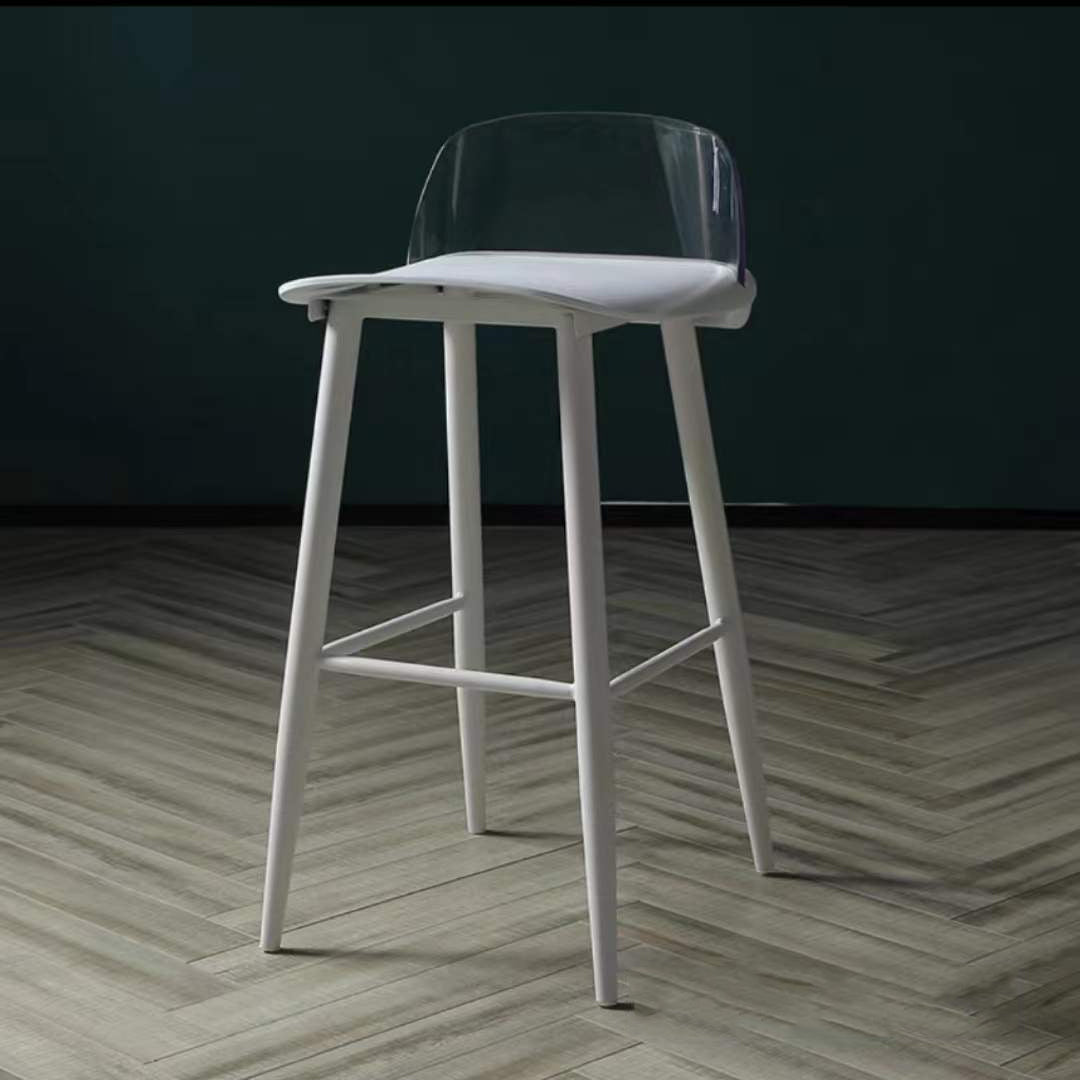 Contemporary Bar-stool Plastic Counter Bar Stool with Plastic Legs