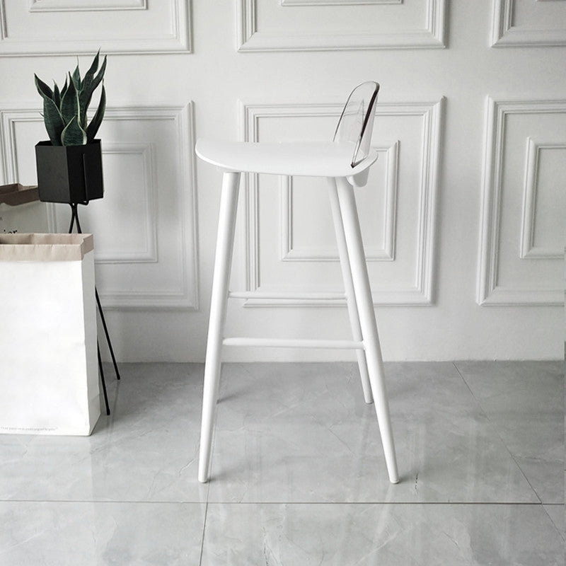 Contemporary Bar-stool Plastic Counter Bar Stool with Plastic Legs
