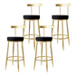 Nordic Glam Bar Stool Round Counter Bar-Stool with Metal Legs Clearhalo 'Bar Furniture' 'Bar Stools' 'bar_stools' 'furn' 'furn_bar_stools' 'Furniture' 'furniture_bar_stools' 'Kitchen & Dining Furniture' 5148017