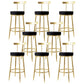 Nordic Glam Bar Stool Round Counter Bar-Stool with Metal Legs Clearhalo 'Bar Furniture' 'Bar Stools' 'bar_stools' 'furn' 'furn_bar_stools' 'Furniture' 'furniture_bar_stools' 'Kitchen & Dining Furniture' 5148018