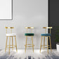 Nordic Glam Bar Stool Round Counter Bar-Stool with Metal Legs Clearhalo 'Bar Furniture' 'Bar Stools' 'bar_stools' 'furn' 'furn_bar_stools' 'Furniture' 'furniture_bar_stools' 'Kitchen & Dining Furniture' 5148019