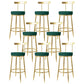 Nordic Glam Bar Stool Round Counter Bar-Stool with Metal Legs Clearhalo 'Bar Furniture' 'Bar Stools' 'bar_stools' 'furn' 'furn_bar_stools' 'Furniture' 'furniture_bar_stools' 'Kitchen & Dining Furniture' 5148022