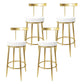 Nordic Glam Bar Stool Round Counter Bar-Stool with Metal Legs Clearhalo 'Bar Furniture' 'Bar Stools' 'bar_stools' 'furn' 'furn_bar_stools' 'Furniture' 'furniture_bar_stools' 'Kitchen & Dining Furniture' 5148024
