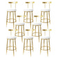 Nordic Glam Bar Stool Round Counter Bar-Stool with Metal Legs Clearhalo 'Bar Furniture' 'Bar Stools' 'bar_stools' 'furn' 'furn_bar_stools' 'Furniture' 'furniture_bar_stools' 'Kitchen & Dining Furniture' 5148026