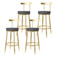 Nordic Glam Bar Stool Round Counter Bar-Stool with Metal Legs Clearhalo 'Bar Furniture' 'Bar Stools' 'bar_stools' 'furn' 'furn_bar_stools' 'Furniture' 'furniture_bar_stools' 'Kitchen & Dining Furniture' 5148029