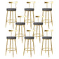 Nordic Glam Bar Stool Round Counter Bar-Stool with Metal Legs Clearhalo 'Bar Furniture' 'Bar Stools' 'bar_stools' 'furn' 'furn_bar_stools' 'Furniture' 'furniture_bar_stools' 'Kitchen & Dining Furniture' 5148030