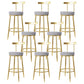 Nordic Glam Bar Stool Round Counter Bar-Stool with Metal Legs Clearhalo 'Bar Furniture' 'Bar Stools' 'bar_stools' 'furn' 'furn_bar_stools' 'Furniture' 'furniture_bar_stools' 'Kitchen & Dining Furniture' 5148034