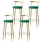 Nordic Glam Style Bar Stool Round Counter Bar Stool with Metal Legs Clearhalo 'Bar Furniture' 'Bar Stools' 'bar_stools' 'furn' 'furn_bar_stools' 'Furniture' 'furniture_bar_stools' 'Kitchen & Dining Furniture' 5148070