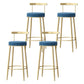 Nordic Glam Style Bar Stool Round Counter Bar Stool with Metal Legs Clearhalo 'Bar Furniture' 'Bar Stools' 'bar_stools' 'furn' 'furn_bar_stools' 'Furniture' 'furniture_bar_stools' 'Kitchen & Dining Furniture' 5148074