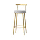 Nordic Glam Style Bar Stool Round Counter Bar Stool with Metal Legs Clearhalo 'Bar Furniture' 'Bar Stools' 'bar_stools' 'furn' 'furn_bar_stools' 'Furniture' 'furniture_bar_stools' 'Kitchen & Dining Furniture' 5148075