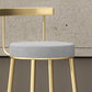 Nordic Glam Style Bar Stool Round Counter Bar Stool with Metal Legs Clearhalo 'Bar Furniture' 'Bar Stools' 'bar_stools' 'furn' 'furn_bar_stools' 'Furniture' 'furniture_bar_stools' 'Kitchen & Dining Furniture' 5148077