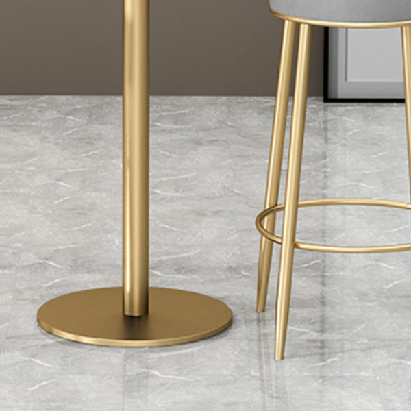 Nordic Glam Style Bar Stool Round Counter Bar Stool with Metal Legs Clearhalo 'Bar Furniture' 'Bar Stools' 'bar_stools' 'furn' 'furn_bar_stools' 'Furniture' 'furniture_bar_stools' 'Kitchen & Dining Furniture' 5148079
