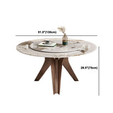 モダンラウンドダイネットセット1/4/7/9ピースターンテーブル付きの焼結された石のダイニングテーブルセット