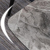 Tavolo da pranzo industriale rettangolo tavolo fisso grigio con pietra sinterizzata