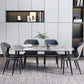 Tavolo da pranzo industriale rettangolo tavolo fisso grigio con pietra sinterizzata