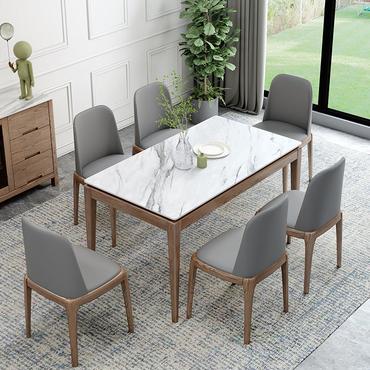 Collezione sala da pranzo in stile Midcentury Collezione Stone 4 gambe Tavolo da pranzo