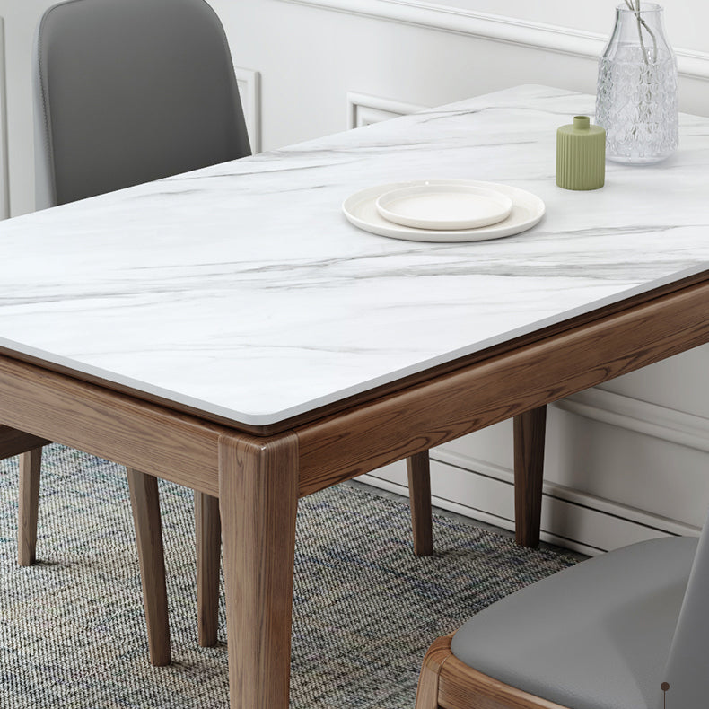 Collezione sala da pranzo in stile Midcentury Collezione Stone 4 gambe Tavolo da pranzo