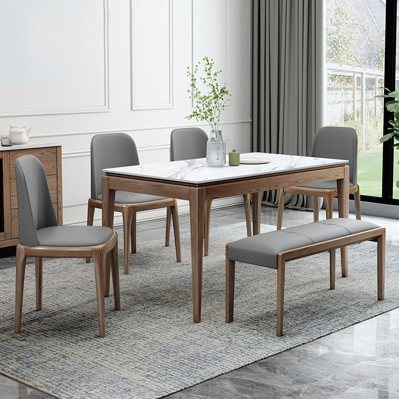 Collezione sala da pranzo in stile Midcentury Collezione Stone 4 gambe Tavolo da pranzo