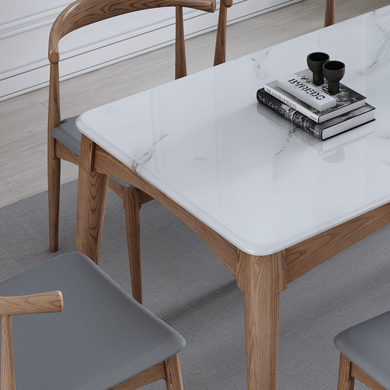 Midcentury Style Dining Room Collection Marble 4 Legs Dining Site Table Clearhalo 'Dining Tables & Seating' 'Dining Tables' 'dining_table' 'furn' 'furn_dining_table' 'Furniture' 'Kitchen & Dining Furniture' 5148321