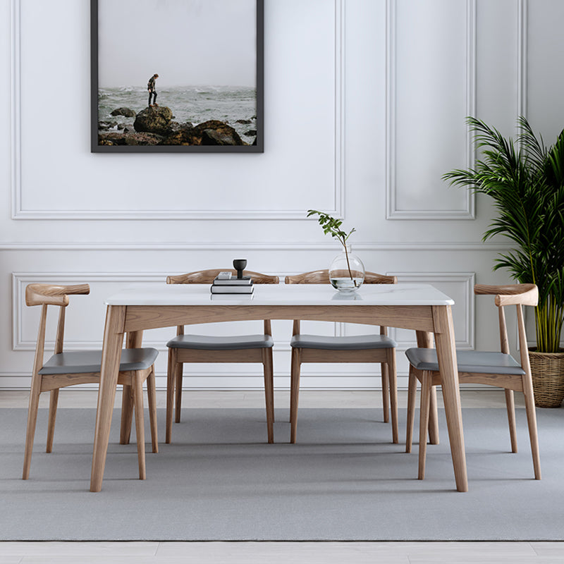 Midcentury Style Dining Room Collection Marble 4 Legs Dining Site Table Clearhalo 'Dining Tables & Seating' 'Dining Tables' 'dining_table' 'furn' 'furn_dining_table' 'Furniture' 'Kitchen & Dining Furniture' 5148323