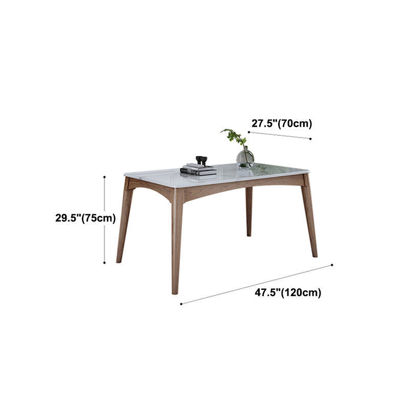 Midcentury Style Dining Room Collection Marble 4 Legs Dining Site Table Clearhalo 'Dining Tables & Seating' 'Dining Tables' 'dining_table' 'furn' 'furn_dining_table' 'Furniture' 'Kitchen & Dining Furniture' 5148324