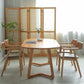 Mesa de comedor de madera sólida Mesa de cena ovalada contemporánea para la cena de cocina en casa