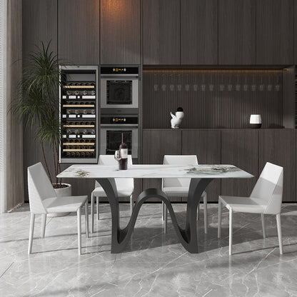 Mesa de comedor de estilo moderno Mesa de piedra sinterizada para comedor