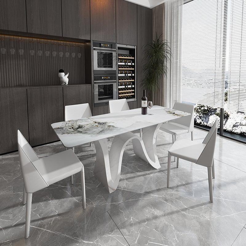 Mesa de comedor de estilo moderno Mesa de piedra sinterizada para comedor