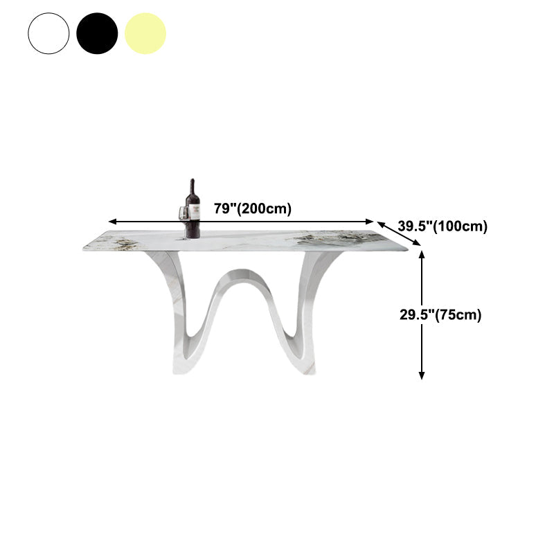 Mesa de comedor de estilo moderno Mesa de piedra sinterizada para comedor