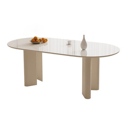 Oval Dining Table Contemporary Dinner Table for Home Kitchen