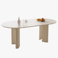 Oval Dining Table Contemporary Dinner Table for Home Kitchen