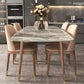 Modern Rectangle Dining Table Sintered Stone Top Ash Base Table with 4 Legs