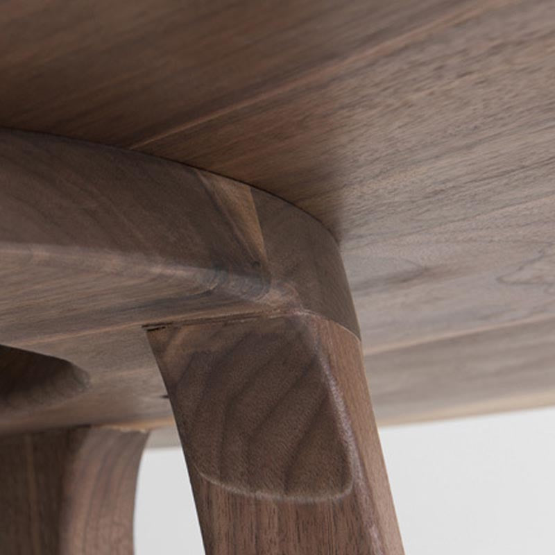 リビングルームミニマリズムウッドダイニングテーブルラウンドパインダイニングテーブル