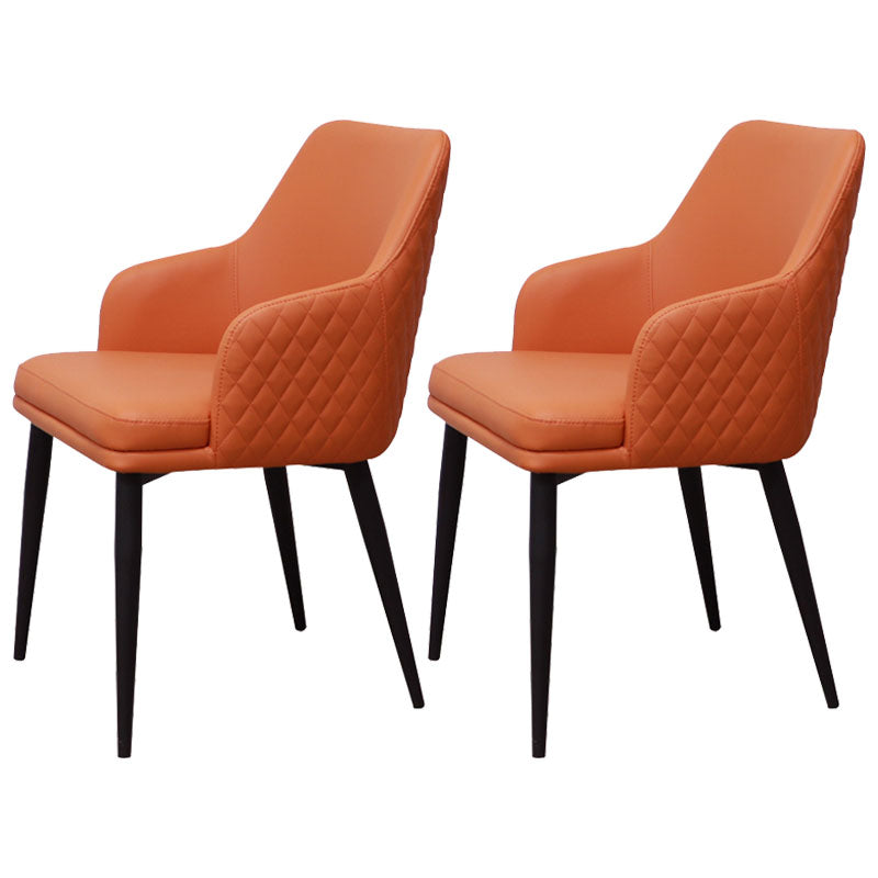 モダンなダイニングルームダイニングチェアフェイクレザーダイニングサイドチェア