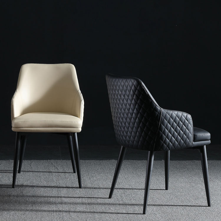 モダンなダイニングルームダイニングチェアフェイクレザーダイニングサイドチェア