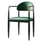 Open Back Arm Chair Glam Style Upholstered Dining Arm Chair for Indoor