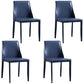 Metal Indoor Upholstered Side Chair Matte Finish Faux Leather Solid Back Dining Chair Blue 4 Piece Set Clearhalo 'Dining Chairs' 'Dining Tables & Seating' 'dining_chair' 'furn' 'furn_dining_chair' 'Furniture' 'Kitchen & Dining Furniture' 5148636