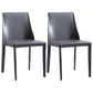 Metal Indoor Upholstered Side Chair Matte Finish Faux Leather Solid Back Dining Chair Grey 2 Piece Set Clearhalo 'Dining Chairs' 'Dining Tables & Seating' 'dining_chair' 'furn' 'furn_dining_chair' 'Furniture' 'Kitchen & Dining Furniture' 5148639