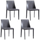 Metal Indoor Upholstered Side Chair Matte Finish Faux Leather Solid Back Dining Chair Grey 4 Piece Set Clearhalo 'Dining Chairs' 'Dining Tables & Seating' 'dining_chair' 'furn' 'furn_dining_chair' 'Furniture' 'Kitchen & Dining Furniture' 5148642
