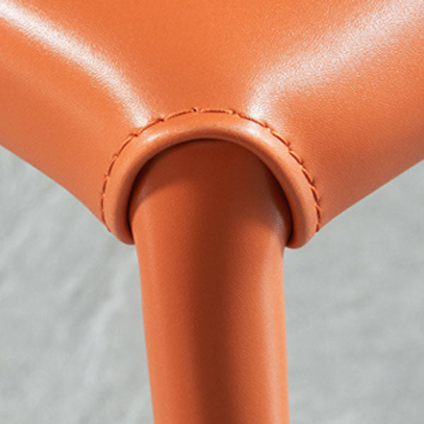 Metal Indoor Upholstered Side Chair Matte Finish Faux Leather Solid Back Dining Chair Clearhalo 'Dining Chairs' 'Dining Tables & Seating' 'dining_chair' 'furn' 'furn_dining_chair' 'Furniture' 'Kitchen & Dining Furniture' 5148646