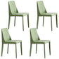 Metal Indoor Upholstered Side Chair Matte Finish Faux Leather Solid Back Dining Chair Light Green 4 Piece Set Clearhalo 'Dining Chairs' 'Dining Tables & Seating' 'dining_chair' 'furn' 'furn_dining_chair' 'Furniture' 'Kitchen & Dining Furniture' 5148653