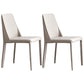 Metal Indoor Upholstered Side Chair Matte Finish Faux Leather Solid Back Dining Chair Light Gray 2 Piece Set Clearhalo 'Dining Chairs' 'Dining Tables & Seating' 'dining_chair' 'furn' 'furn_dining_chair' 'Furniture' 'Kitchen & Dining Furniture' 5148655