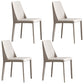 Metal Indoor Upholstered Side Chair Matte Finish Faux Leather Solid Back Dining Chair Light Gray 4 Piece Set Clearhalo 'Dining Chairs' 'Dining Tables & Seating' 'dining_chair' 'furn' 'furn_dining_chair' 'Furniture' 'Kitchen & Dining Furniture' 5148656