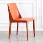 Metal Indoor Upholstered Side Chair Matte Finish Faux Leather Solid Back Dining Chair Orange 1 Piece Clearhalo 'Dining Chairs' 'Dining Tables & Seating' 'dining_chair' 'furn' 'furn_dining_chair' 'Furniture' 'Kitchen & Dining Furniture' 5148657