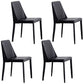 Metal Indoor Upholstered Side Chair Matte Finish Faux Leather Solid Back Dining Chair Black 4 Piece Set Clearhalo 'Dining Chairs' 'Dining Tables & Seating' 'dining_chair' 'furn' 'furn_dining_chair' 'Furniture' 'Kitchen & Dining Furniture' 5148662