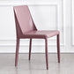Metal Indoor Upholstered Side Chair Matte Finish Faux Leather Solid Back Dining Chair Purple Pink 1 Piece Clearhalo 'Dining Chairs' 'Dining Tables & Seating' 'dining_chair' 'furn' 'furn_dining_chair' 'Furniture' 'Kitchen & Dining Furniture' 5148663