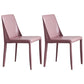 Metal Indoor Upholstered Side Chair Matte Finish Faux Leather Solid Back Dining Chair Purple Pink 2 Piece Set Clearhalo 'Dining Chairs' 'Dining Tables & Seating' 'dining_chair' 'furn' 'furn_dining_chair' 'Furniture' 'Kitchen & Dining Furniture' 5148664