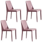 Metal Indoor Upholstered Side Chair Matte Finish Faux Leather Solid Back Dining Chair Purple Pink 4 Piece Set Clearhalo 'Dining Chairs' 'Dining Tables & Seating' 'dining_chair' 'furn' 'furn_dining_chair' 'Furniture' 'Kitchen & Dining Furniture' 5148665